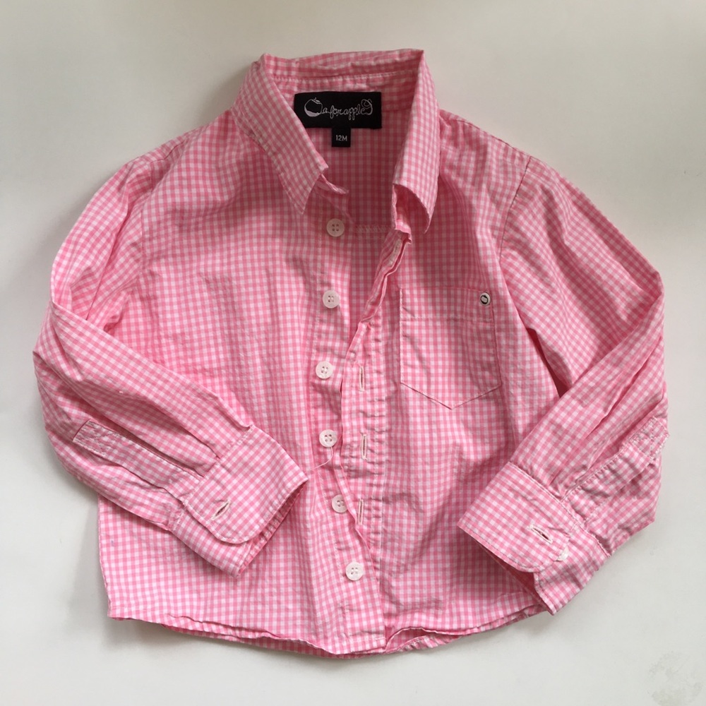 Gingham collared shirt